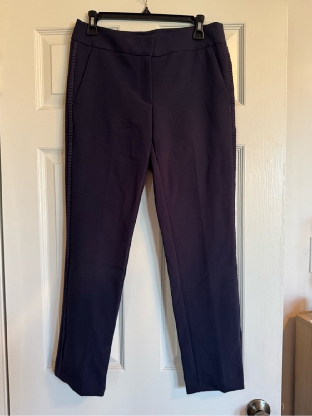 LOFT Women's Dark Navy Straight Leg Ponte Pants